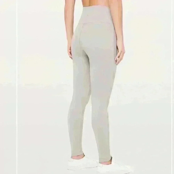 Lululemon Size 4 Wunder Under Pant High-Rise Tech Mesh 28 Dark Chrome Legging - Picture 7 of 12